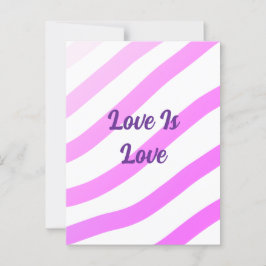 Rosa färglös rand pastel kärlek är kärlek pride vykort