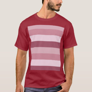 Rosa färgtoner randigt mönster t shirt