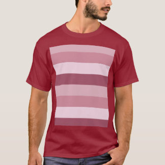 Rosa färgtoner randigt mönster t shirt