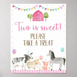 Rosa Farm 2 är ett tecken på svensk födelsedagsbeh Poster