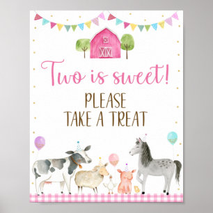 Rosa Farm 2 är ett tecken på svensk födelsedagsbeh Poster