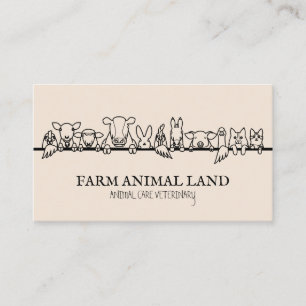 Rosa Farm Animal Watch Veterinär Visitkort