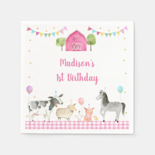 Rosa Farm Barnyard Birthday Pappersservett