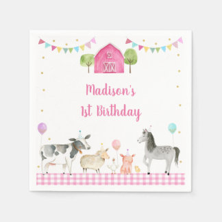 Rosa Farm Barnyard Birthday Pappersservett