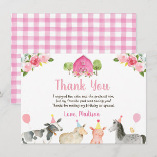 Rosa Farm Barnyard Birthday Tack Kort