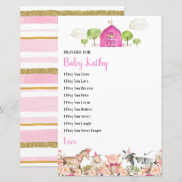Rosa Farm House Animals Barnyard Prayers för Baby