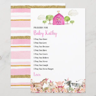 Rosa Farm House Animals Barnyard Prayers för Baby