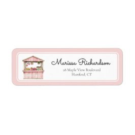 Rosa Farmers Market Baby Shower Returadress Returadress Etikett