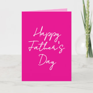 Rosa fars dag-kort, tack pappa-kort meddelande