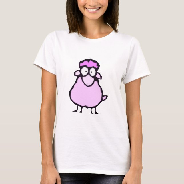 Rosa fårT-tröja Tee Shirt (Framsida)