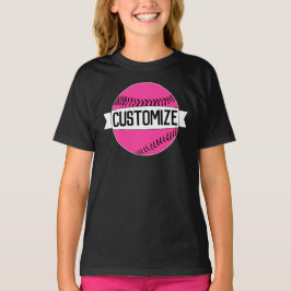 Rosa Fastpitch Softball Team, Player och nummer T Shirt