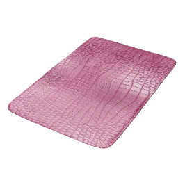 Rosa Faux Alligator Animal Print Badrumsmatta
