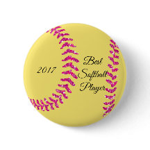 Rosa Faux Glitter Softball Stitches