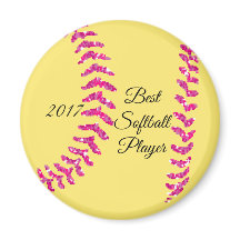 Rosa Faux Glitter Softball Stitches