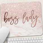 Rosa Faux Glitter vid Guld vid chef Ro Dam Musmatta<br><div class="desc">Rosa Faux Glitter Mouse Pad chef vid Guld Ro Dam</div>