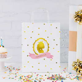 Rosa Faux Guld Cameo och Confetti Dots