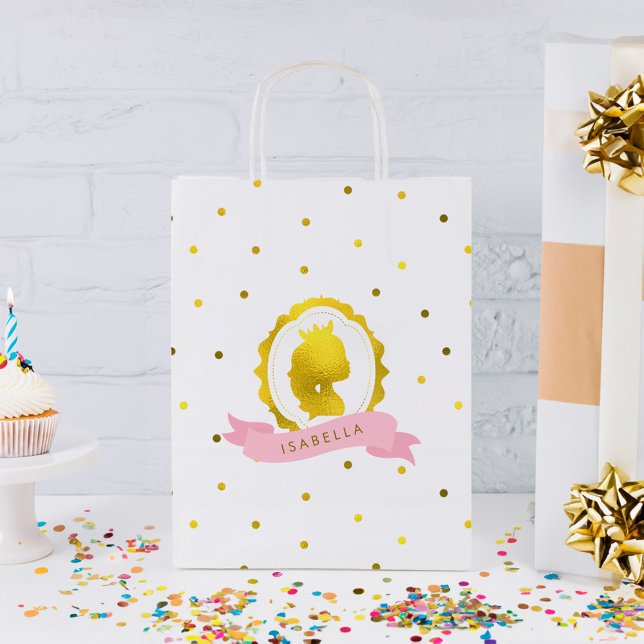 Rosa Faux Guld Cameo och Confetti Dots (Skapare uppladdad)