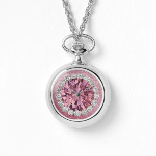 Rosa Faux Jewel Diamonds Silver Wraparound Watch Armbandsur
