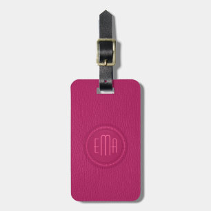 Rosa Faux Leather Titta Monogram Bagagebricka