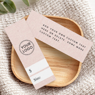 rosa faux linen ser pris ut att hänga märkre litet visitkort