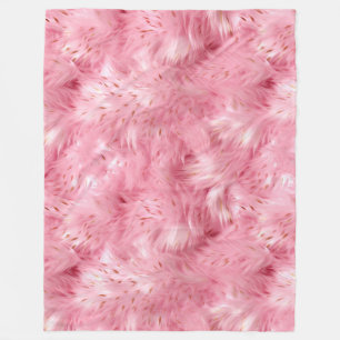 Rosa Faux Päls Fleecefilt