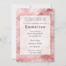  Rosa Faux Päls Inbjudningar