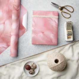 Rosa Faux Päls Presentpapper
