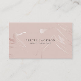  Rosa Faux Ro Guld Classy Beautician Visitkort