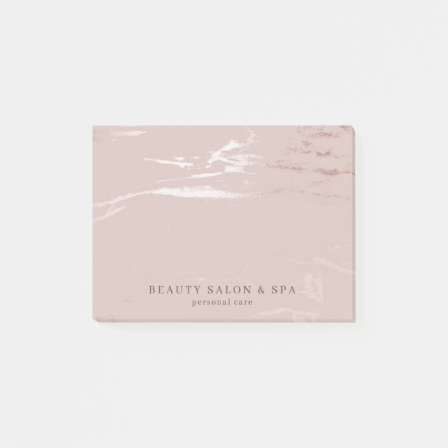  Rosa Faux Ro Guld Classy Beauty Salon Post-it Block (Framsida)
