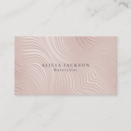 Rosa Faux Ro Guld Elegant Hairstylist Visitkort