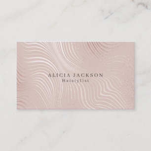  Rosa Faux Ro Guld Elegant Hairstylist Visitkort