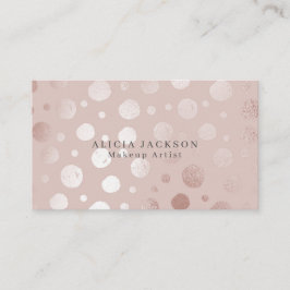  Rosa Faux Ro Guld Elegant Makeup Artist Visitkort