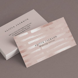 Rosa Faux Ro Guld Elegant Makeup Artist Visitkort