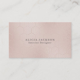  Rosa Faux Ro Guld Glam Insida Designer Visitkort