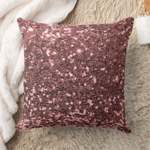  Rosa Faux Sequin Glitter Dekorativ kudde