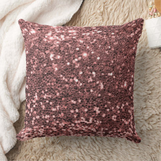 Rosa Faux Sequin Glitter Dekorativ kudde
