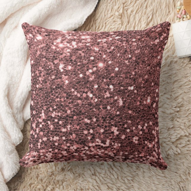  Rosa Faux Sequin Glitter Dekorativ kudde (Filt)