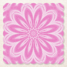 Rosa Faux Tulle Flower Design Papper Kopp Underlägg Papper