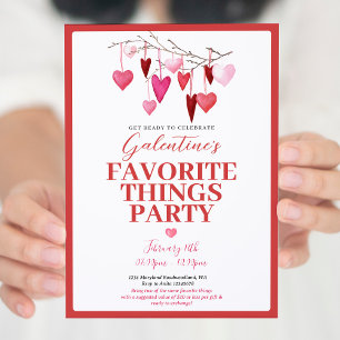 Rosa Favorite Sak Valentine’s Galentine’s Party Inbjudningar