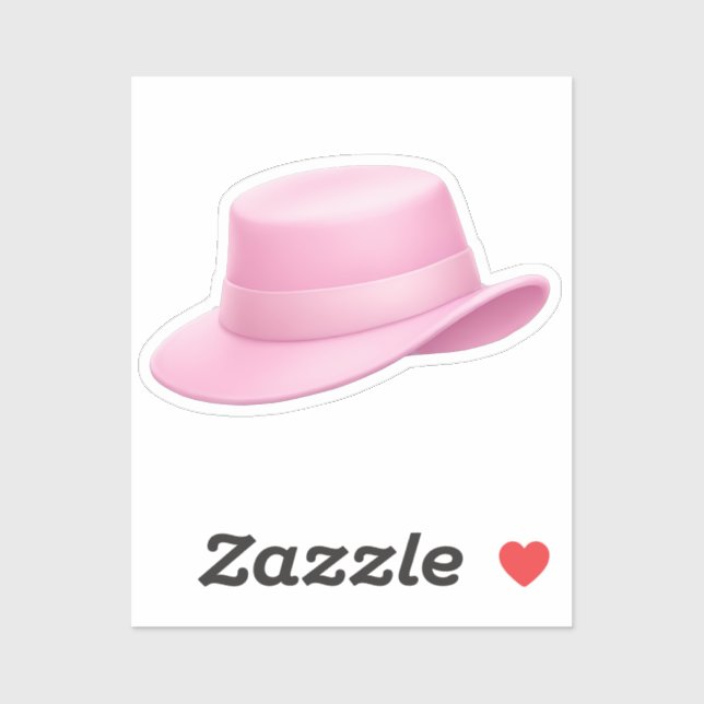 Rosa Fedora Emoji - Klistermärken (Ark)