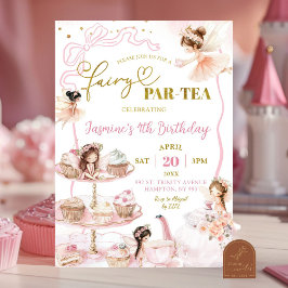 Rosa Feinvärldste-partajinvitation Inbjudningar