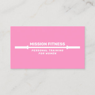 Rosa Female Fitness Personal Trainer Business Visitkort
