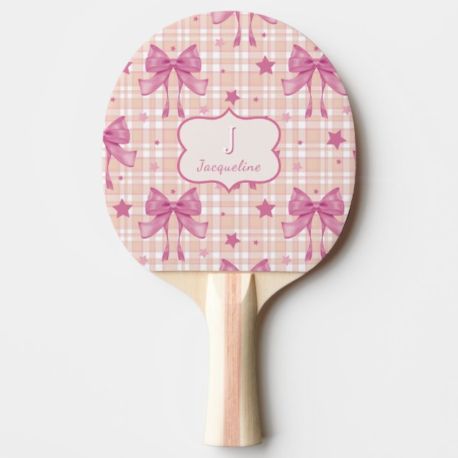 Rosa feminina coquette Bows Pingisracket (Framsidan)