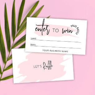Rosa Feminine Cute Business Logotyp Raffle Biljett