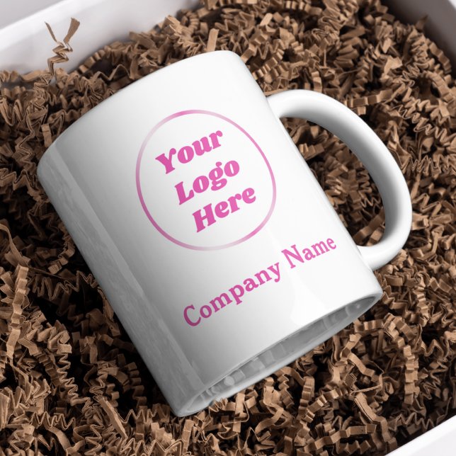 Rosa Feminine Girly Business Logotyp Mugg (Skapare uppladdad)