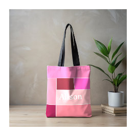 rosa Feminine Rand snyggt Monogram Tygkasse