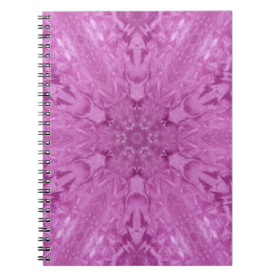 Rosa Feminine Snöre Kaleidoscope Snowflake Anteckningsbok