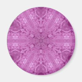 Rosa Feminine Snöre Kaleidoscope Snowflake Magnet