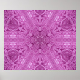 Rosa Feminine Snöre Kaleidoscope Snowflake Poster