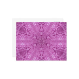 Rosa Feminine Snöre Kaleidoscope Snowflake Vykort